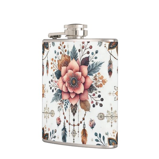 Blume und Federn Flachmann (Links)