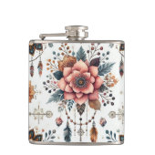 Blume und Federn Flachmann (Vorderseite)