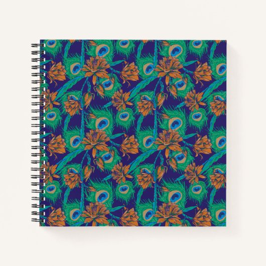 Blume und Federn Notizblock (Vorderseite)