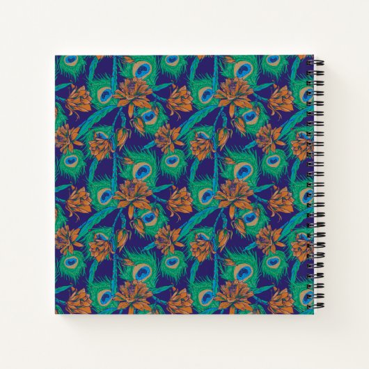 Blume und Federn Notizblock (Rückseite)