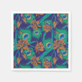Blume und Federn Serviette (Vorderseite)
