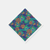 Blume und Federn Serviette (Ecke)