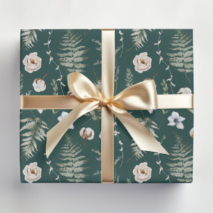 Blume und Fern Blätter Forest Floral Botanical Geschenkpapier
