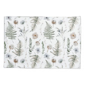 Blume und Fern Blätter Forest Floral Botanical Kissenbezug (Rückseite)
