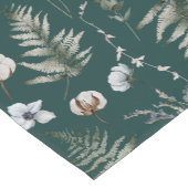 Blume und Fern Blätter Forest Floral Botanical Kurzer Tischläufer (Ecke)