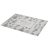 Blume und Fern Blätter Forest Floral Botanical Schneidebrett (Ecke)