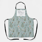 Blume und Fern Blätter Forest Floral Botanical Schürze (Vorderseite)