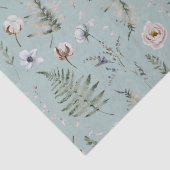 Blume und Fern Blätter Forest Floral Botanical Seidenpapier (Detail)