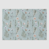 Blume und Fern Blätter Forest Floral Botanical Seidenpapier (Vorderseite)