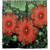 Blume und Fernduschvorhang Duschvorhang (Vorderseite)