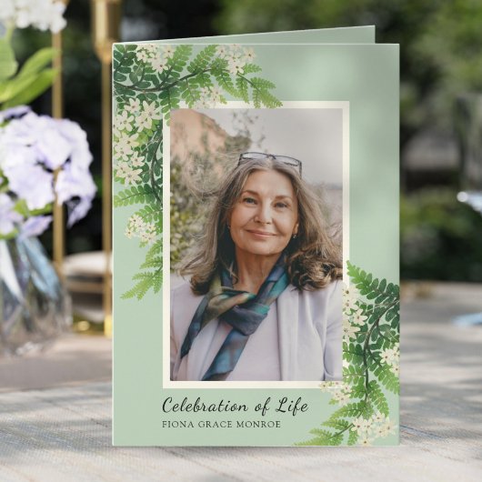 Blume- und Ferns-Foto-Gedenkprogramm Programm