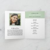 Blume- und Ferns-Foto-Gedenkprogramm Programm (Innenseite)