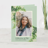 Blume- und Ferns-Foto-Gedenkprogramm Programm (Vorderseite)