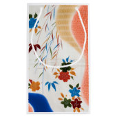 Blume und fließendes Wasser, japanisches Design Kleine Geschenktüte (Rückseite)