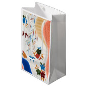 Blume und fließendes Wasser, japanisches Design Kleine Geschenktüte (Vorderseite Schrägansicht)