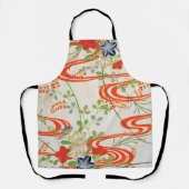 Blume und fließendes Wasser, japanisches Design Schürze (Vorderseite)