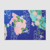 Blume und fließendes Wasser, japanisches Design Seidenpapier (Vorderseite)