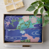 Blume und fließendes Wasser, japanisches Design Seidenpapier (Geschenk)