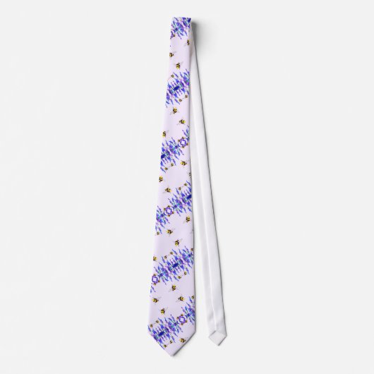 Blume und Flying Bees Neck Tie Spring Design Krawatte (Vorderseite)
