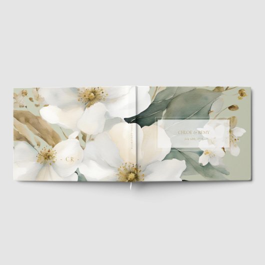 Blume und Foliage Gästebuch (Voll)