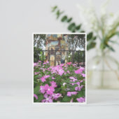 Blume und französische Poster Postkarte (Stehend Vorderseite)