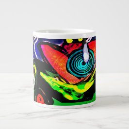 Blume und Frosch im Frühjahr Jumbo-Tasse