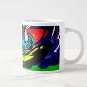 Blume und Frosch im Frühjahr Jumbo-Tasse (Rechts)