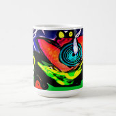 Blume und Frosch im Frühjahr Kaffeetasse (Mittel)