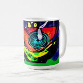 Blume und Frosch im Frühjahr Kaffeetasse (VorderseiteRechts)