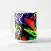 Blume und Frosch im Frühjahr Kaffeetasse (Vorderseite Links)