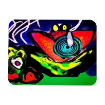 Blume und Frosch im Frühjahr