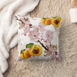 Blume und Früchte von Aprikosen. Kissen