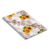 Blume und Früchte von Aprikosen. Notizblock (Rechte Seite)