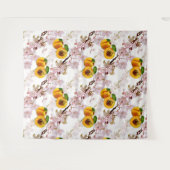 Blume und Früchte von Aprikosen. Wandteppich (Vorderseite (Horizontal))