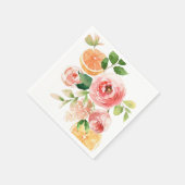 Blume und Fruchtpapier Napkin Serviette (Ecke)