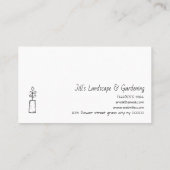 Blume- und Gartendienstleistungen Visitenkarte (Rückseite)