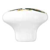 Blume und Gartenstiefel Keramikknauf (Seitenansicht)