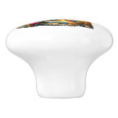 Blume und Gartenstiefel Keramikknauf (Seitenansicht)