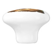 Blume und Gartenstiefel Keramikknauf (Seitenansicht)