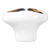 Blume und Gartenstiefel Keramikknauf (Seitenansicht)