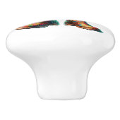 Blume und Gartenstiefel Keramikknauf (Seitenansicht)