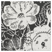 Blume und Geber weiß Stoff (Nahaufnahme)