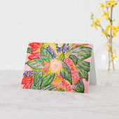 Blume und Gedicht Karte (Gelbe Blume)