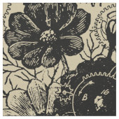 Blume und Geflügel Stoff (Nahaufnahme)