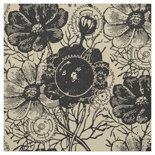 Blume und Geflügel Stoff (Muster)