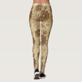Blume und Geflügel Vintag Leggings (Rückseite)