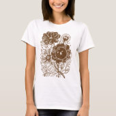 Blume und Geflügel Vintager T - Shirt (Vorderseite)