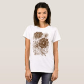 Blume und Geflügel Vintager T - Shirt (Vorne ganz)