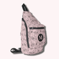 Blume und Gesichter Mit Monogramm rosa