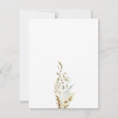 Blume und getrocknetes Gras Bridal Luncheon Einladung (Rückseite)
